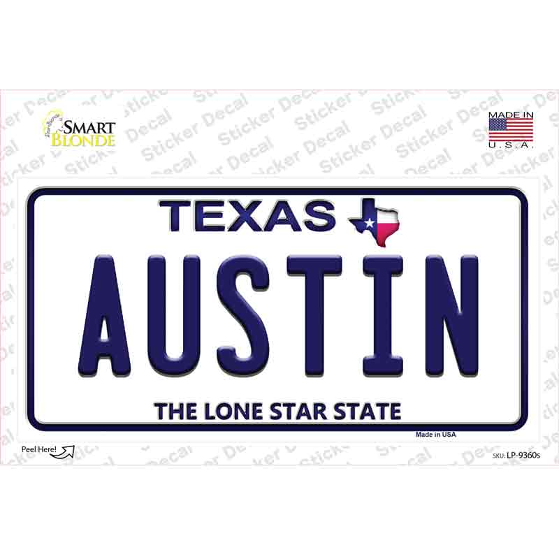 LP-9360s-M Austin Texas Novelty Sticker Decal, Medium