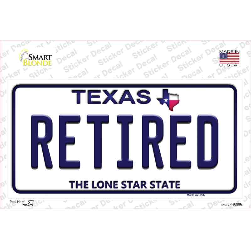 LP-9389s-M Retired Texas Novelty Sticker Decal, Medium