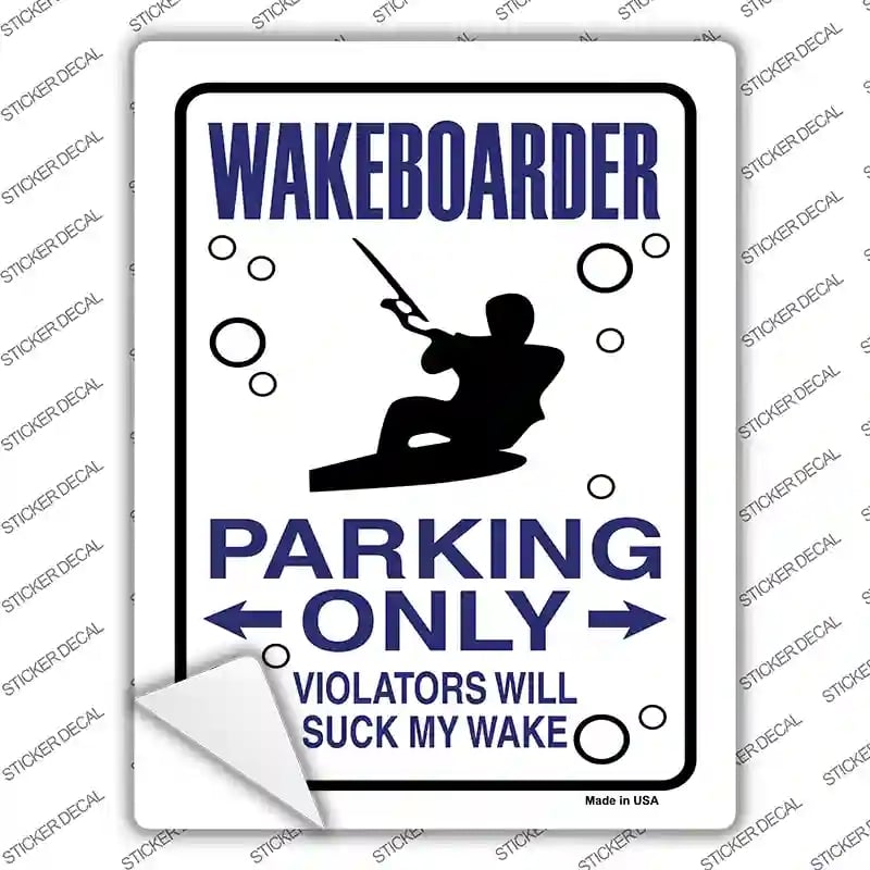 P-836s-XL Wakeboarder Only Novelty Rectangle Sticker Decal, Extra Large