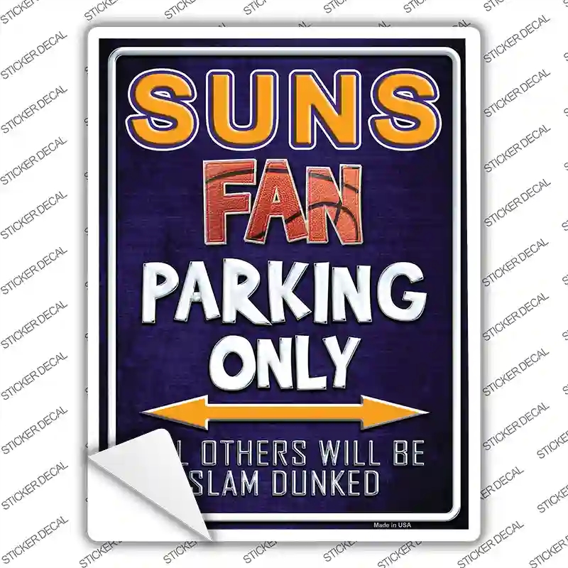 P-264s-L Suns Novelty Rectangle Sticker Decal, Large