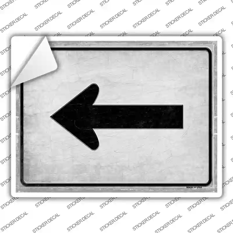 P-2661s-XL Left Arrow Novelty Rectangle Sticker Decal, Extra Large