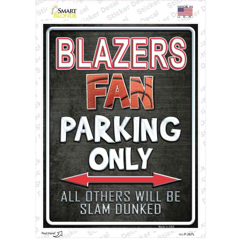 P-267s-M Trail Blazers Novelty Rectangle Sticker Decal, Medium