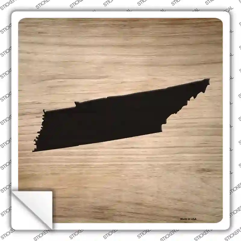 SQ-1094s-XL Tennessee Shape Letter Tile Novelty Square Sticker Decal, Extra Large
