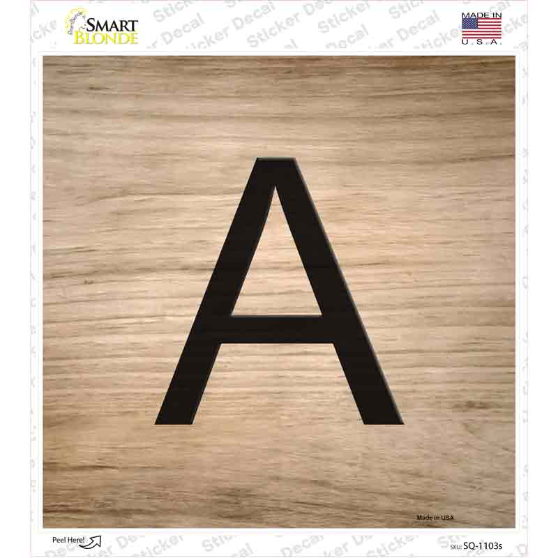 SQ-1103s-M A Letter Tile Novelty Square Sticker Decal, Medium