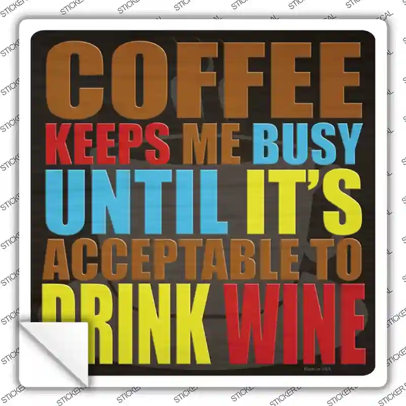 SQ-1197s-S Coffee Helps Me Novelty Square Sticker Decal, Small