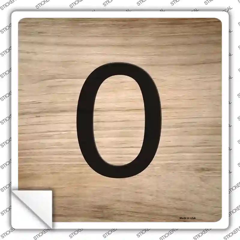 SQ-1301s-L 0 Number Tiles Novelty Square Sticker Decal, Large