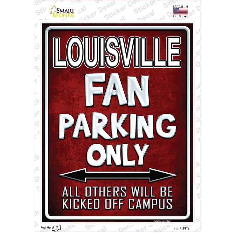 P-281s-M Louisville Novelty Rectangle Sticker Decal, Medium