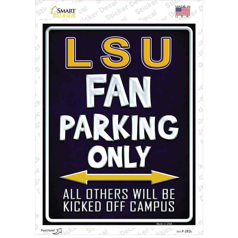P-282s-M LSU Novelty Rectangle Sticker Decal, Medium