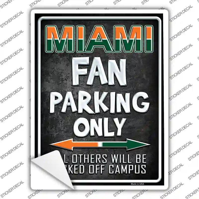 P-285s-S Miami Novelty Rectangle Sticker Decal, Small