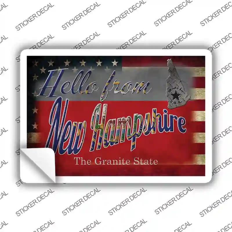 PC-029s-S Hello From   Hampshire Novelty Postcard Sticker Decals, Small