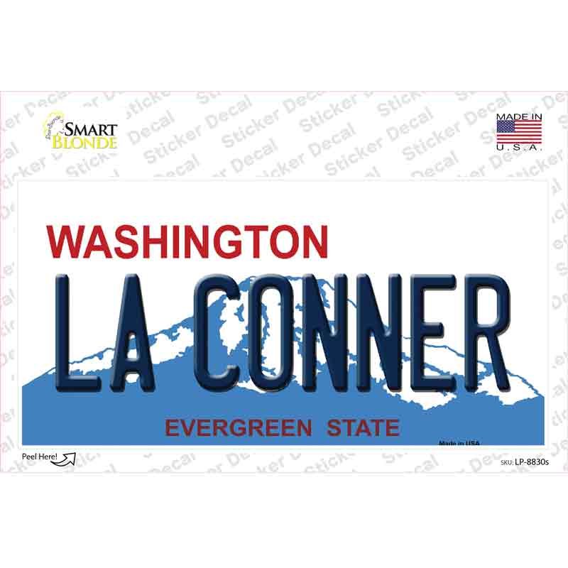 LP-8830s-M La Conner Washington Novelty Sticker Decal, Medium