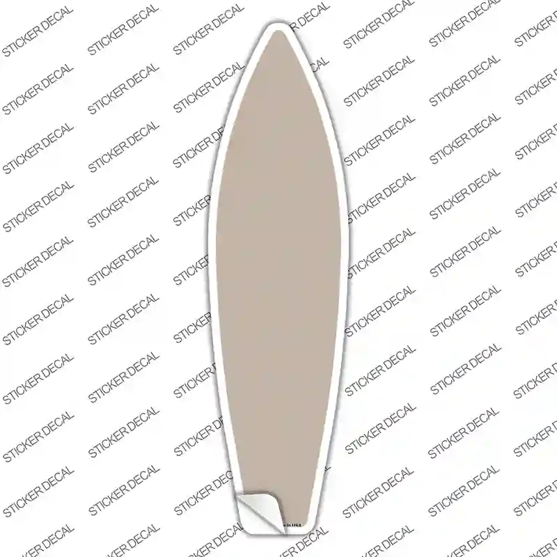 SB-013s-S Tan Solid Novelty Surfboard Sticker Decal, Small