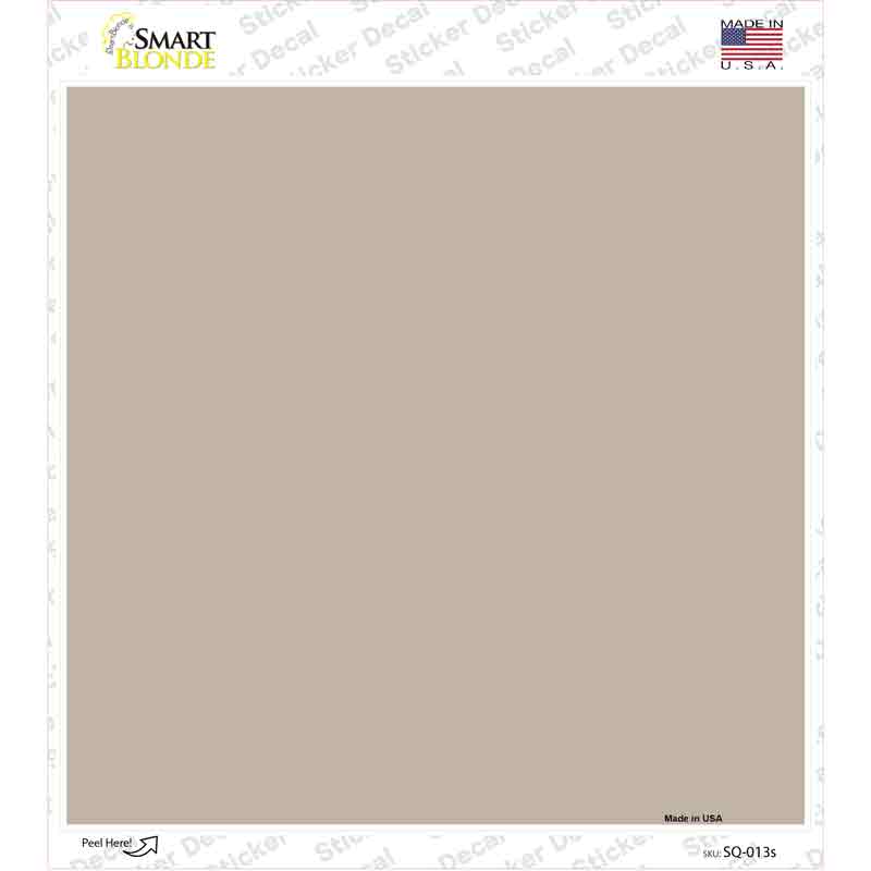 SQ-013s-M Tan Solid Novelty Square Sticker Decal, Medium