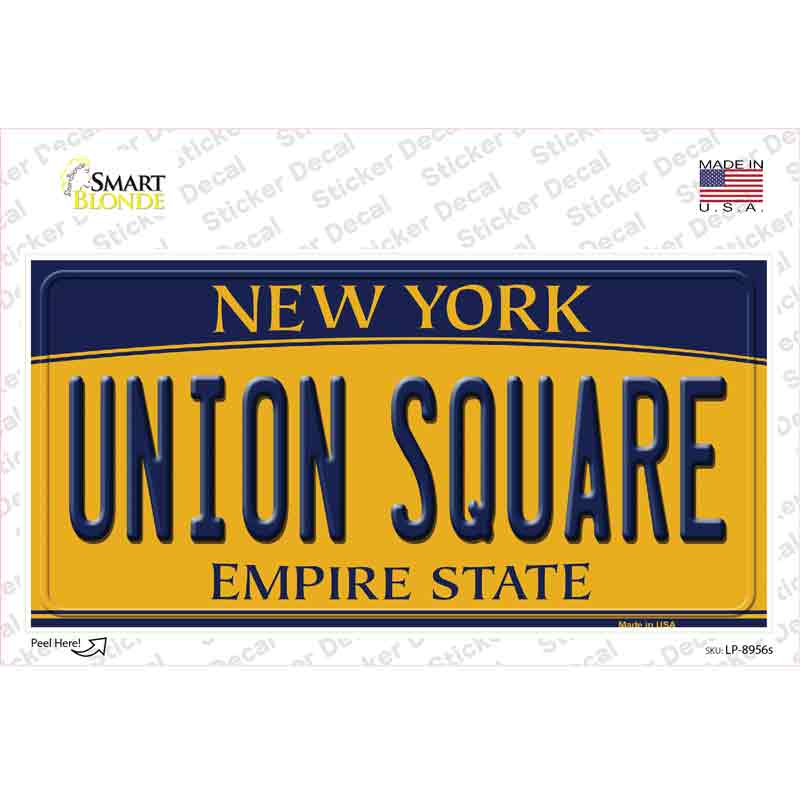 LP-8956s-M Union Square   York Novelty Sticker Decal, Medium
