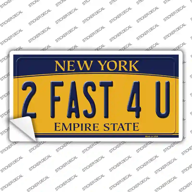 LP-8960s-L 2 Fast 4 You   York Novelty Sticker Decal, Large
