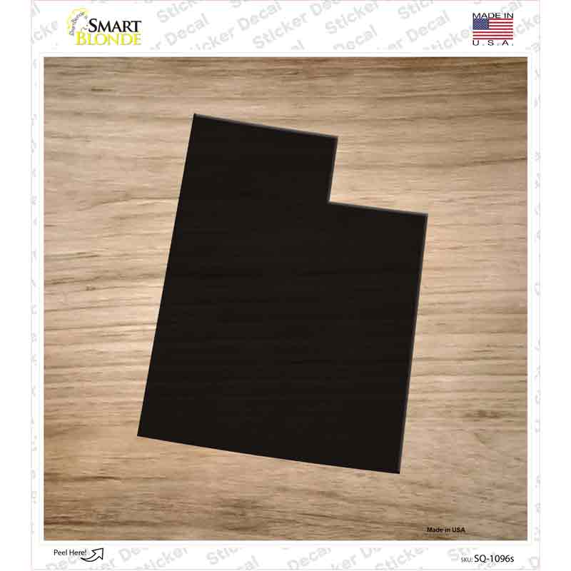 SQ-1096s-M Utah Shape Letter Tile Novelty Square Sticker Decal, Medium