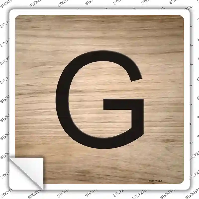 SQ-1109s-XL G Letter Tile Novelty Square Sticker Decal, Extra Large