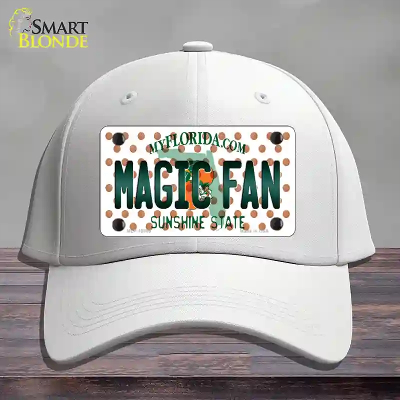 HAT21-MLP-10869 Magic Fan Florida Novelty License Plate Hat, Cotton - White