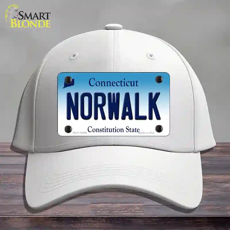 HAT21-MLP-10896 Norwalk Connecticut Novelty License Plate Hat, Cotton - White