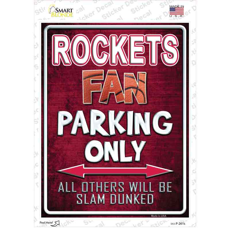 P-261s-M Rockets Novelty Rectangle Sticker Decal, Medium