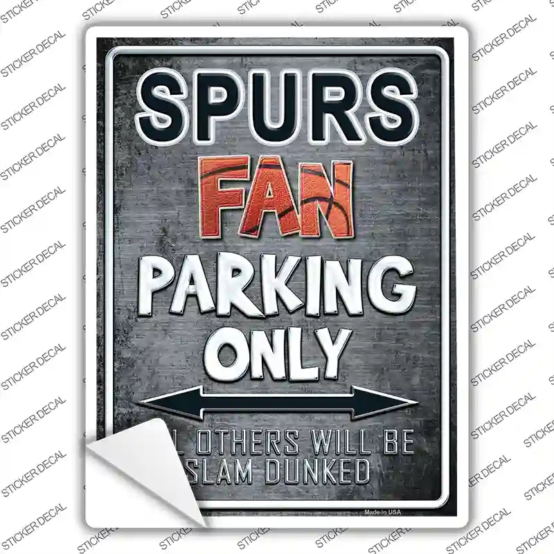 P-263s-L Spurs Novelty Rectangle Sticker Decal, Large