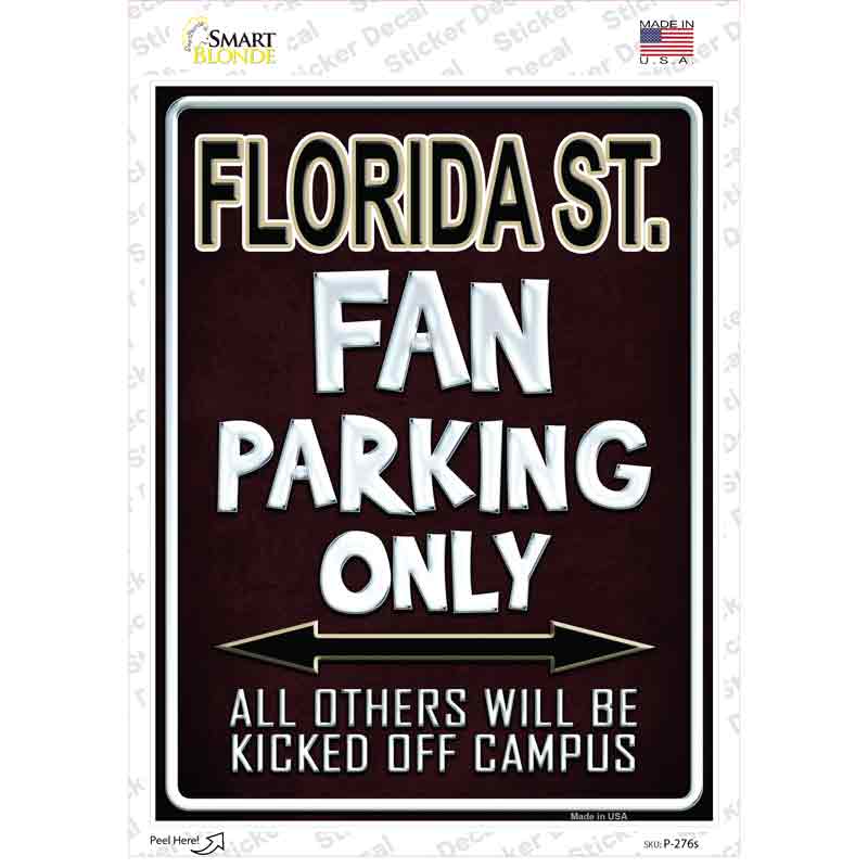 P-276s-M Florida State Novelty Rectangle Sticker Decal, Medium