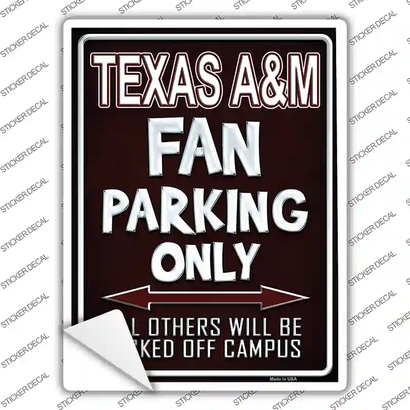 P-297s-XL Texas A & M Novelty Rectangle Sticker Decal, Extra Large