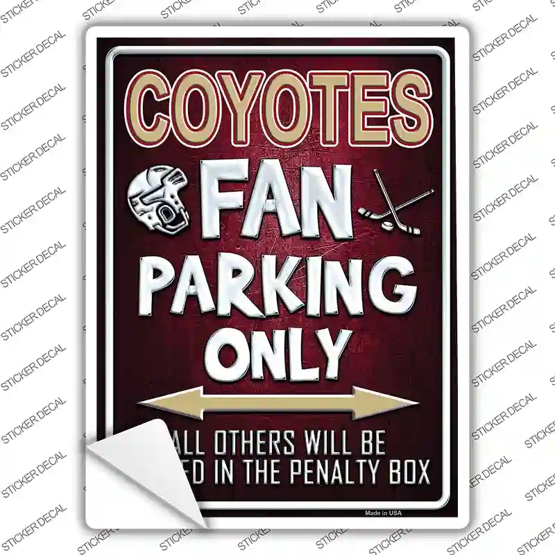 P-317s-XL Coyotes Novelty Rectangle Sticker Decal, Extra Large