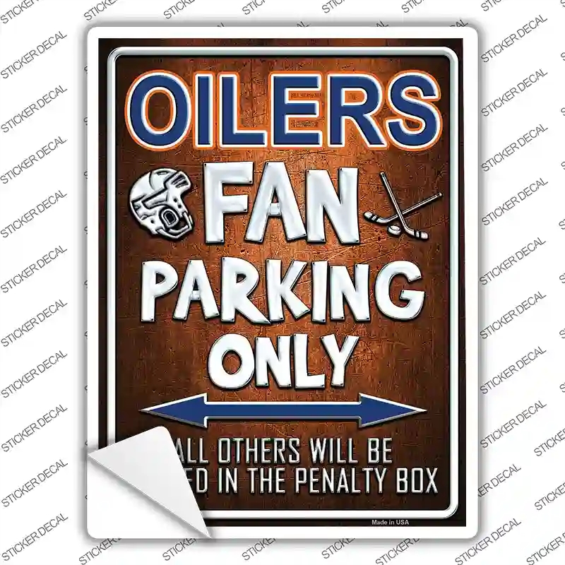 P-324s-S Oilers Novelty Rectangle Sticker Decal, Small