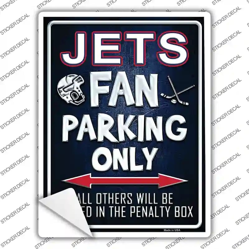 P-337s-S Jets Blue Novelty Rectangle Sticker Decal, Small