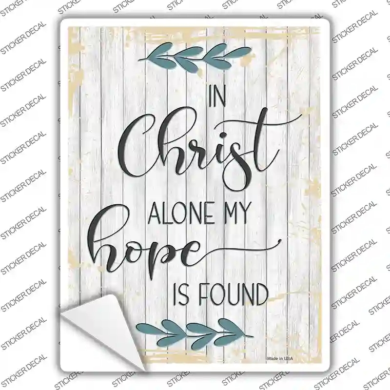 P-3504s-S In Christ Alone Novelty Rectangular Sticker Decal, Small