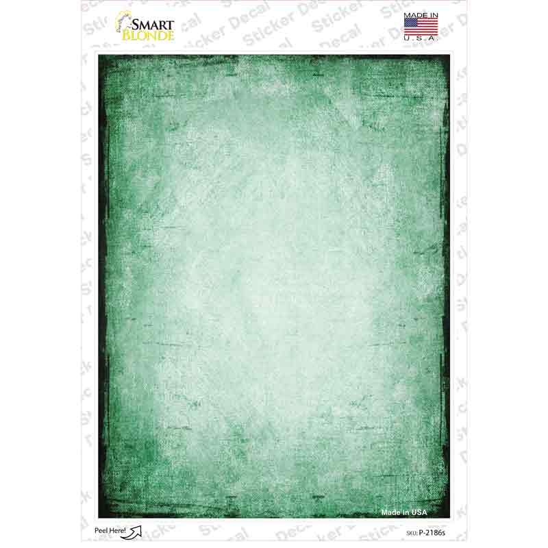 P-2186s-M Distressed Green Novelty Rectangle Sticker Decal, Medium