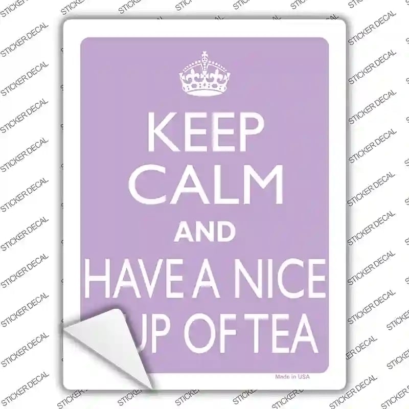 P-2197s-XL Have A Nice Cup of Tea Novelty Rectangle Sticker Decal, Extra Large