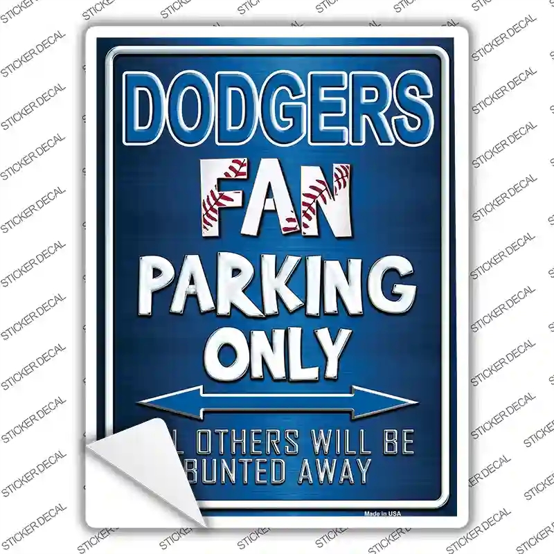 P-219s-S Dodgers Novelty Rectangle Sticker Decal, Small