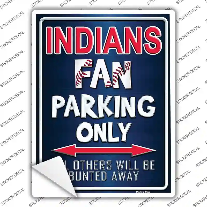 P-221s-XL Indians Novelty Rectangle Sticker Decal, Extra Large