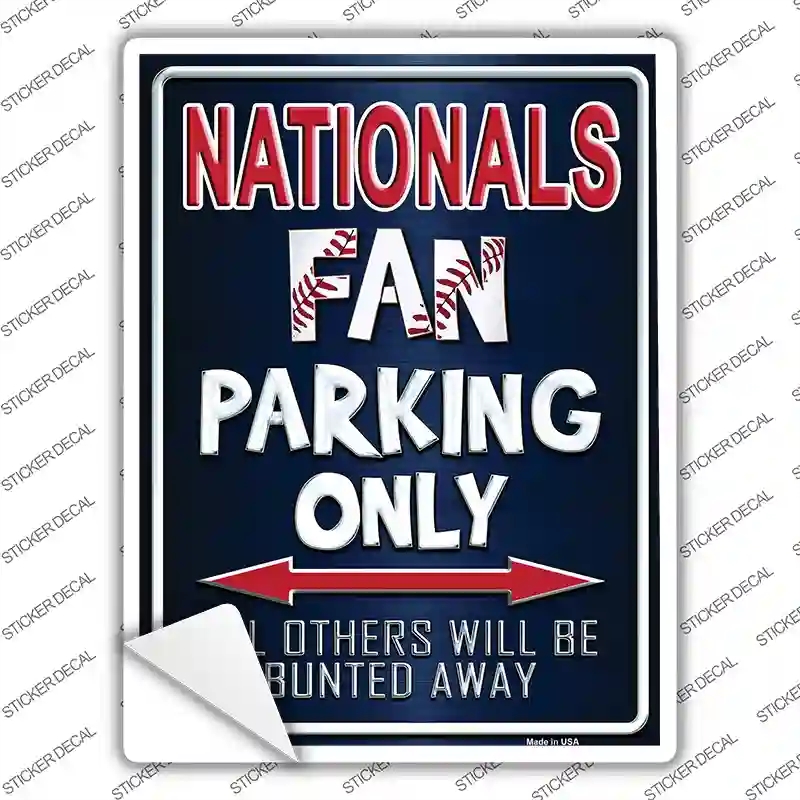 P-225s-L Nationals Novelty Rectangle Sticker Decal, Large