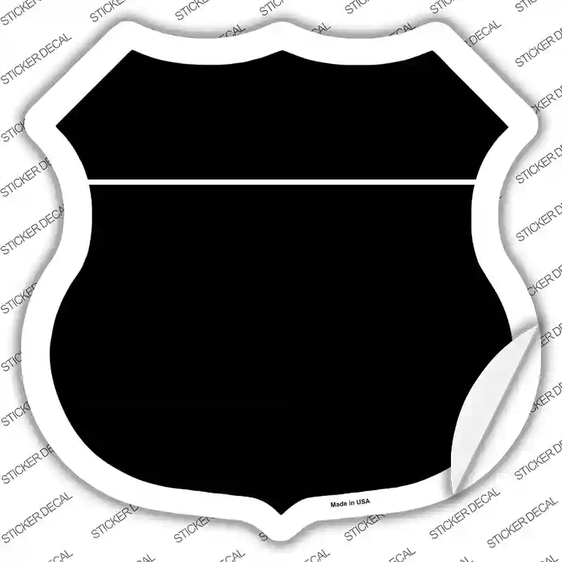 HS-002s-XL Black Novelty Highway Shield Sticker Decal, Extra Large