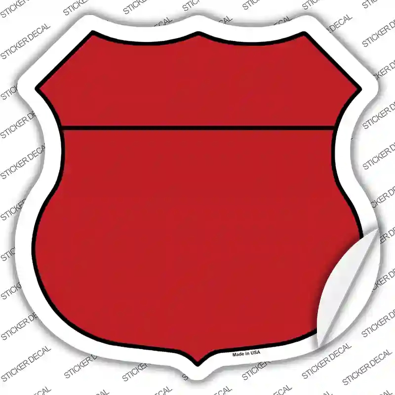 HS-008s-S Red Novelty Highway Shield Sticker Decal, Small