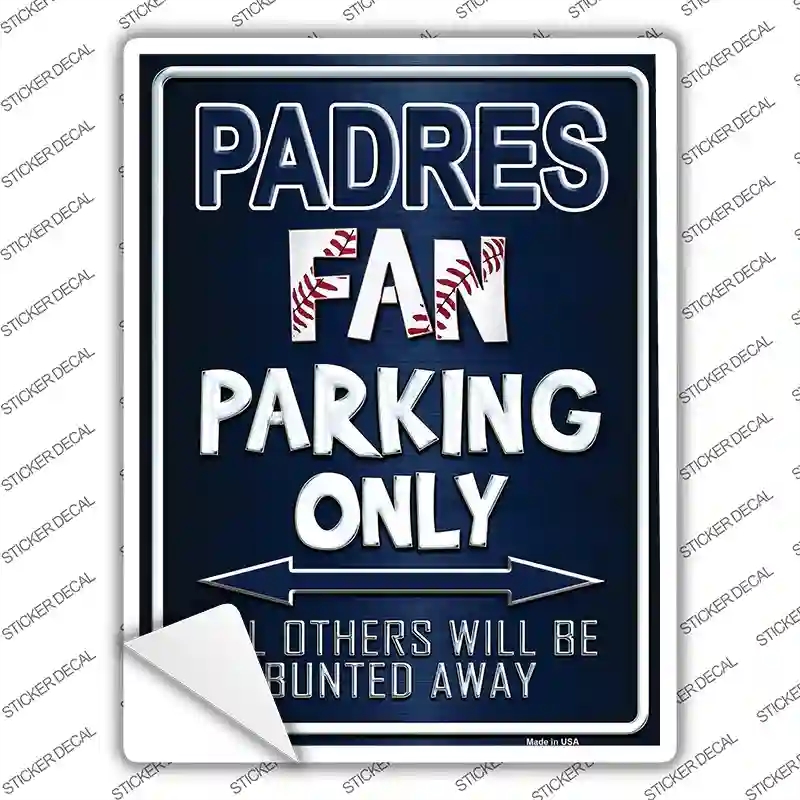 P-227s-S Padres Novelty Rectangle Sticker Decal, Small