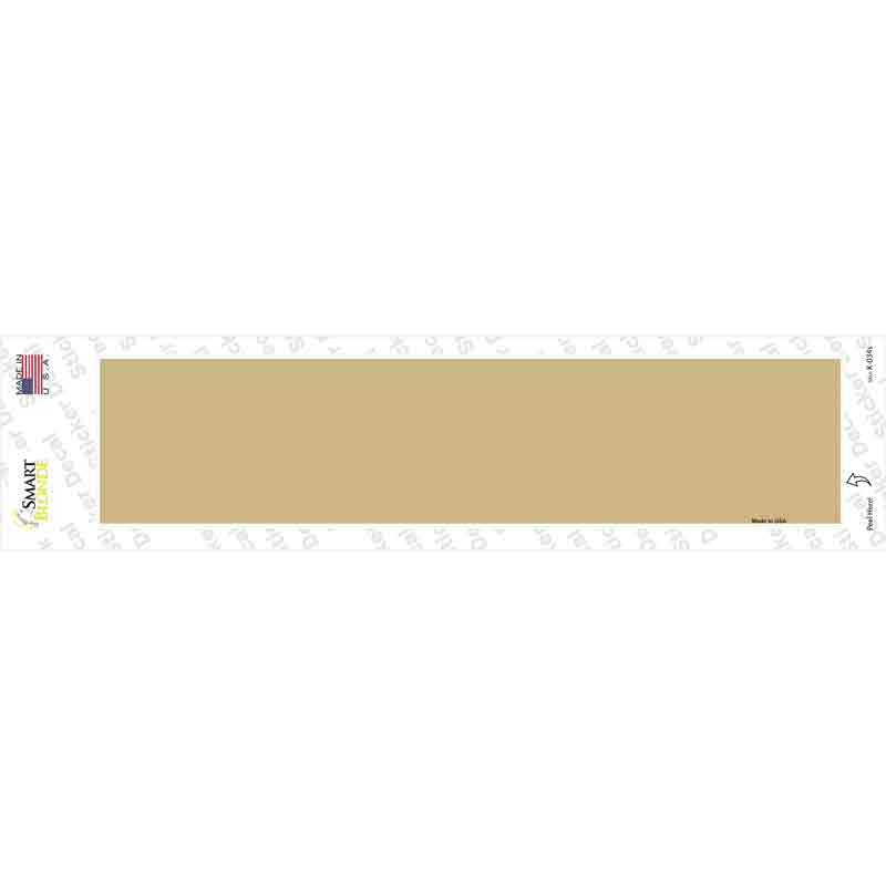 K-034s-M Gold Solid Blank Novelty Narrow Sticker Decal, Medium