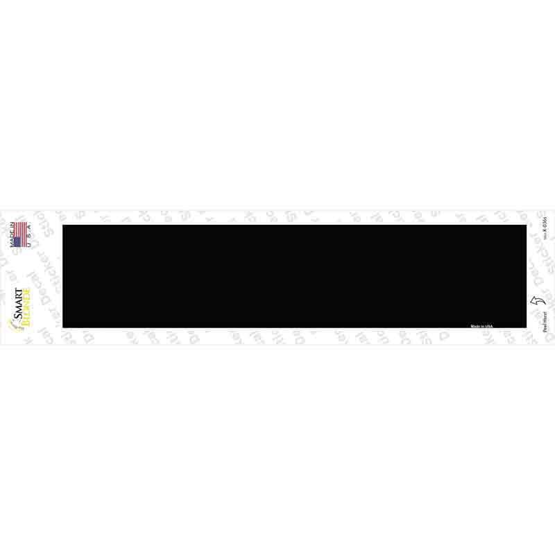 K-036s-M Black Solid Blank Novelty Narrow Sticker Decal, Medium