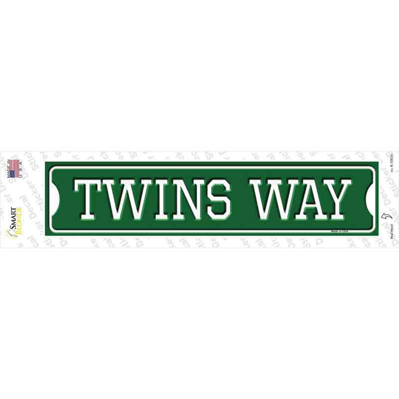 K-1003s-M Twins Way Novelty Narrow Sticker Decal, Medium