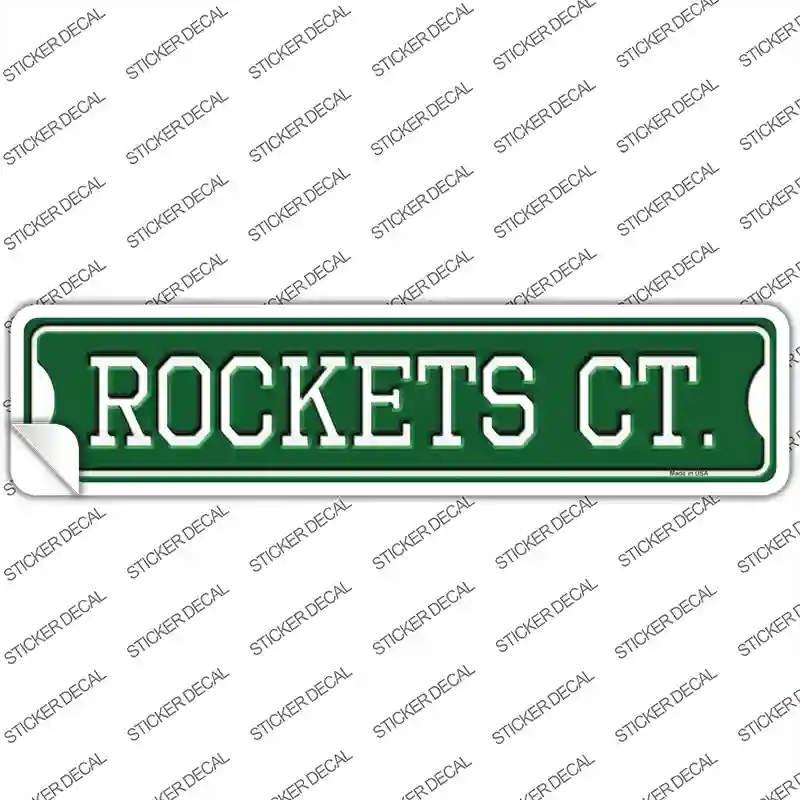 K-1015s-XL Rockets Ct Novelty Narrow Sticker Decal, Extra Large