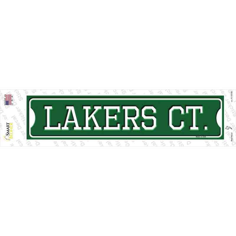 K-1018s-M Lakers Ct Novelty Narrow Sticker Decal, Medium