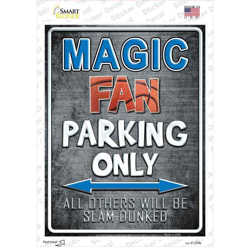 P-254s-M Magic Novelty Rectangle Sticker Decal, Medium