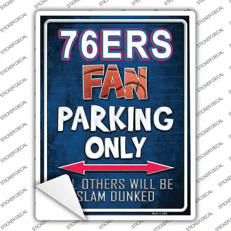 P-262s-XL 76ers Novelty Rectangle Sticker Decal, Extra Large