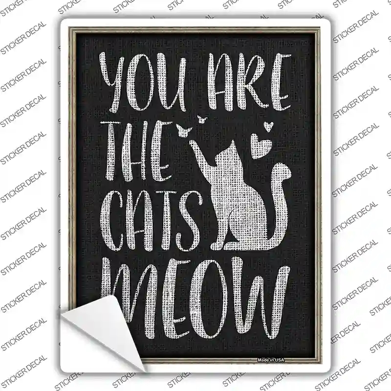 P-2634s-L The Cats Meow Novelty Rectangular Sticker Decal, Large