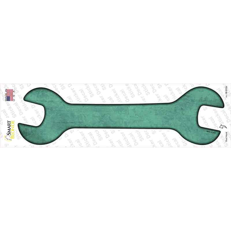 W-016s-M Mint Oil Rubbed Novelty Wrench Sticker Decal, Medium
