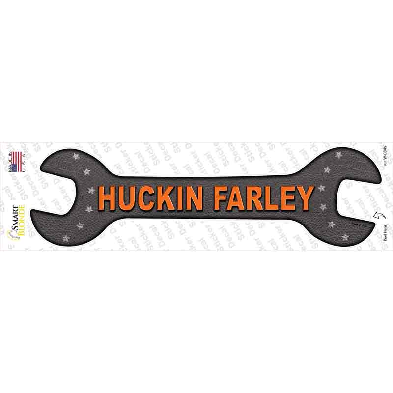 W-034s-M Hucking Farley Novelty Wrench Sticker Decal, Medium