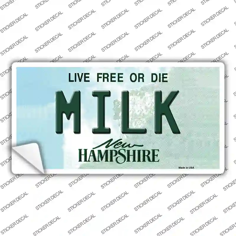 LP-12074s-XL Milk   Hampshire State Novelty Sticker Decal, Extra Large